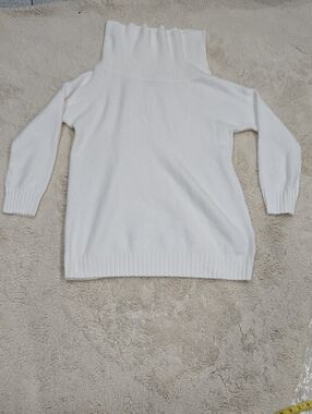 BDG Cream Ribbed Turtleneck Sweater